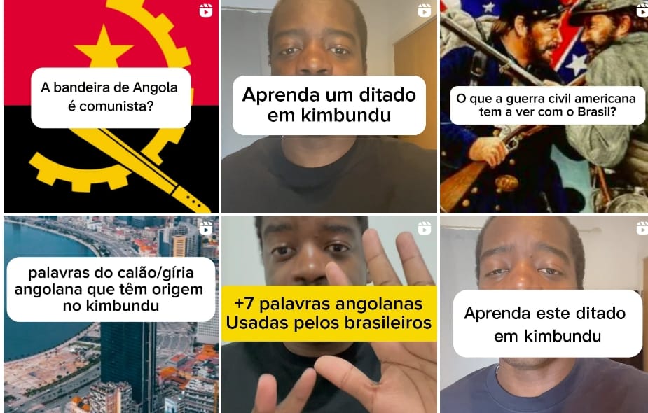 Jovem angolano atrai atenção de milhares com vídeos sobre idioma nativo e português do Brasil