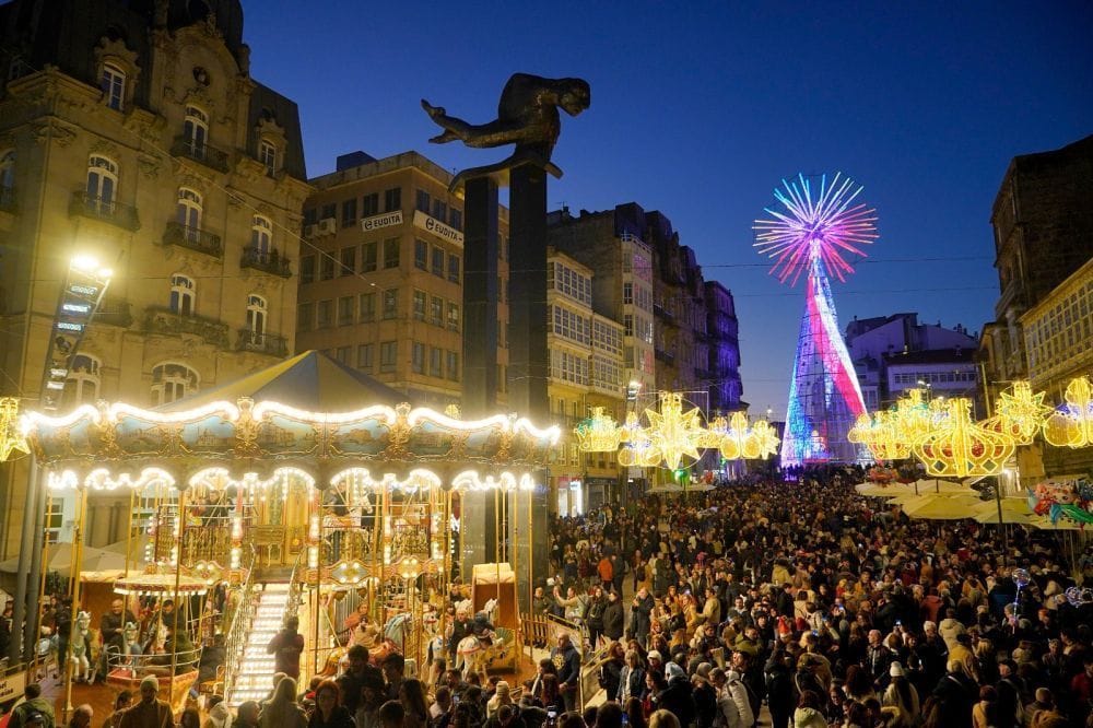 Brasileiros organizam excursões para ver luzes de Natal em Vigo