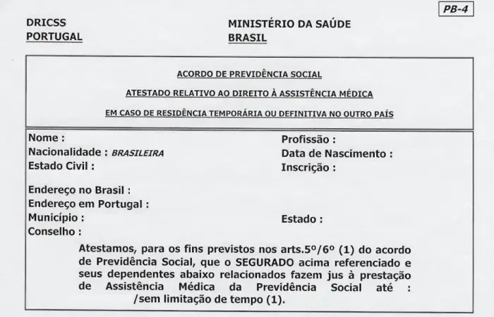 CDAM: antes PB4, certificado permite atendimento na saúde pública a brasileiros em Portugal imagem do post